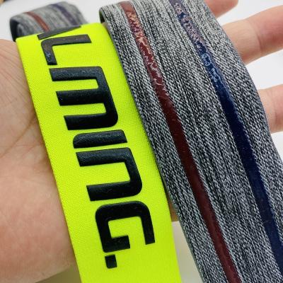 China Custom Color Waterproof Eco - Friendly Nylon Coated Elastic Non Slip Anti Slip Band Silicone Gripper Elastic Band for sale