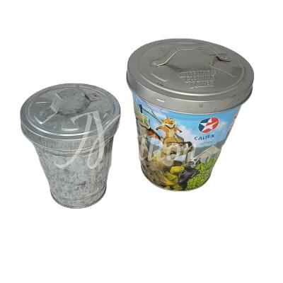 China Food dust bin tin with metal cover for sale