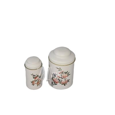 China Food Round Tin With Dome Lid Tea Tin Can for sale