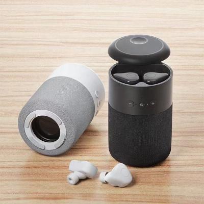 China New Arrival AirPlay Audifonos 2 in 1 Mini TWS Wireless Speaker Earphone Microphones Earbuds for sale