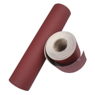 China 100mmx50Meter Aluminum Oxide Grit80 Rolls E-weight Aluminum Oxide Paper Core Red Sand Paper Grinding Wood Roll Emery Paper For Grinding Wood Leather for sale