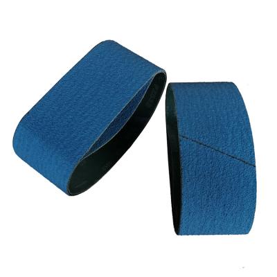 China Durable Waterproof Sanding Belt 100*610mm Zirconia Y-weight Abrasive Cloth Abrasive Sanding Belt For Polishing Steel Casting for sale