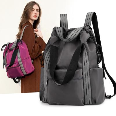 China Multifunctional fashion nylon lady water repellent large capacity light hand shoulder carry hot sale nylon single backpack university for sale