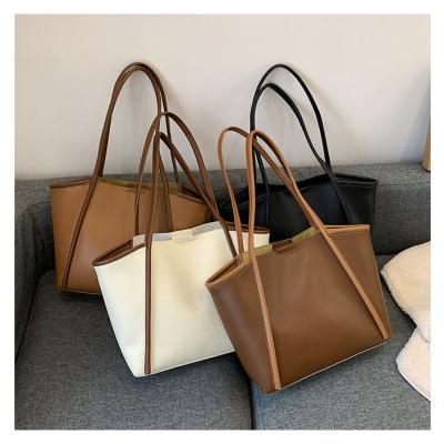 China Fashion Designer Luxury Ladies PU Leather Tote Shoulder Handbags Sets For Women for sale