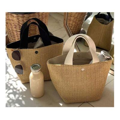 China 2021 Summer Ladies Straw Beach Tote Bag Trendy Custom Fashion Mothers Day Gift For Women for sale