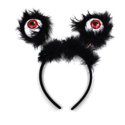 China Teens Girls Boys 3+Kids Halloween Eyeball Headband Horror Bow Headband Glowing Glowing Eyeball Young Years Girls Boys 3+Kids Fans teenage young fans props headdress hair accessories for sale