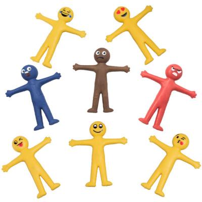 China Wiggle Toy New Creative Interactive Toys Yellow Small Man Doll Smiley Face Can Be Folded Desktop Led Toys for sale