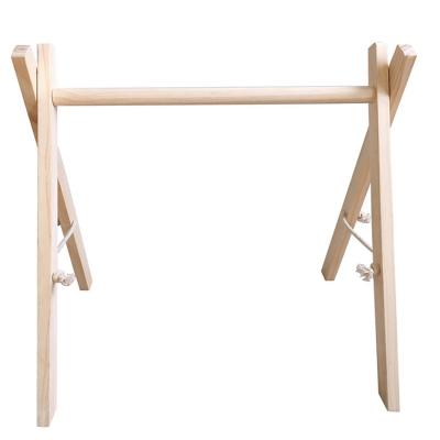 China 2021 High quality wooden baby gym foldable wooden frame for baby activity without hanging toys. for sale