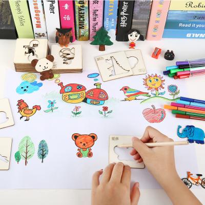 China 60 Pcs Stationery Cartoon Plastic Watercolor Set Non-Toxic Painting Art Graffiti Pen Drawing Toys for sale