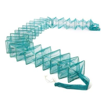 China Crayfish Shrimp Trap Folding Long Nets Professional Fishing PE Crav / Lobster / Fish Traps for sale