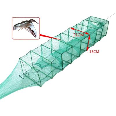 China Lobster Chaohu Supply Knotted Machine Foldable Fishing Nets Trap For Catch Crab for sale