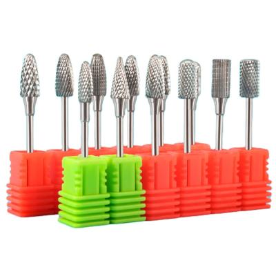 China Lightweight Multi Shapes Tungsten Steel Nail Drill Bit Sets Mixed Sizes Nail Drill Bit for sale