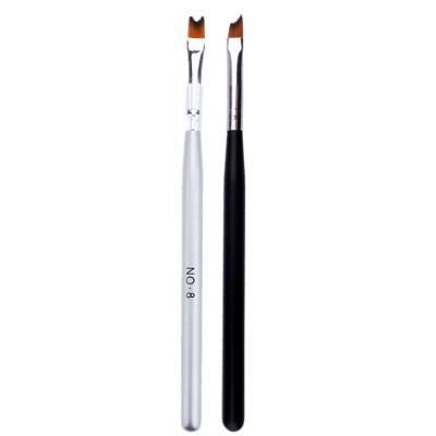 China High Quality Black Nail Art Paint Brush Nylon Beauty Finger Nail 10mm French Nail Brush White for sale