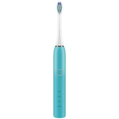 China 4 Frequency Modes Factory Wholesale Travel Texture Cleaning Ultrasonic Frosted Green Automatic Ultrasonic Electric Toothbrush for sale