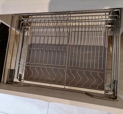 China Kichen Cabinet Basket Kitchen Storage 4 Side Pull Out Drawer Basket Dish And Bowl Rack SS-304 Wire Basket For 600mm Cabinet for sale