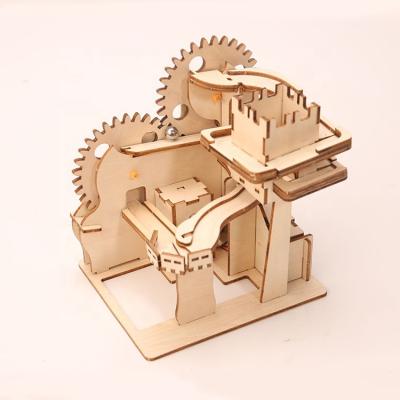 China Cartoon Toy Jigsaw Puzzle FSC and EN71 Building Kit Steam Wooden Kids Toys Educational Marble Puzzle for sale