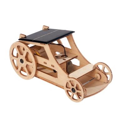 China Eco-friendly and durable rod engineering and teacahing model solar toys educational wooden handmade craft for sale