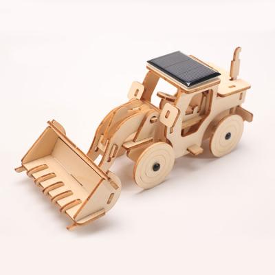 China Solar Power STEM Toy For Kids Powered Car Solar Powered Car STEM Science Kit 3d Mechanical Puzzle Wood for sale