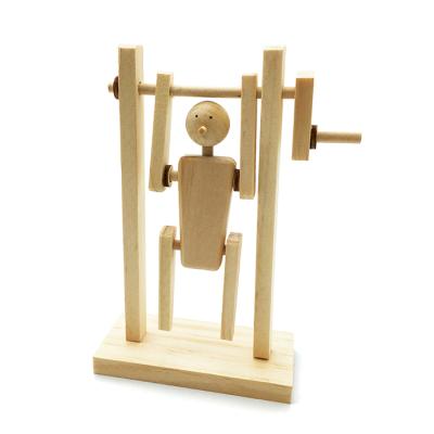 China Assemble and Decorate DIY Wooden Movable Gymnast Educational Science Toys for sale