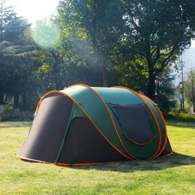 China Diagonal Tying Type Luxury Double Layer 2 Large Rooms 1 Living Room 6-10 People Family Camping Outdoor Waterproof Tent for sale