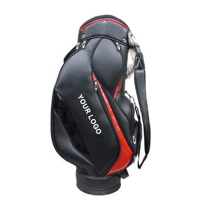 China Outdoor golf activity leather and custom waterproof custom high quality golf bag nylon logo golf bag for sale