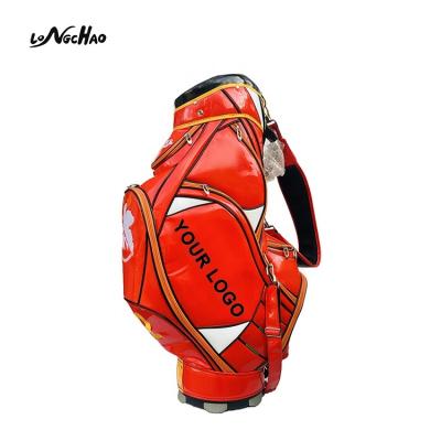 China Golf Outdoor Activity Vintage PU Hot Selling Custom Logo Personalized Waterproof Golf Bag for sale