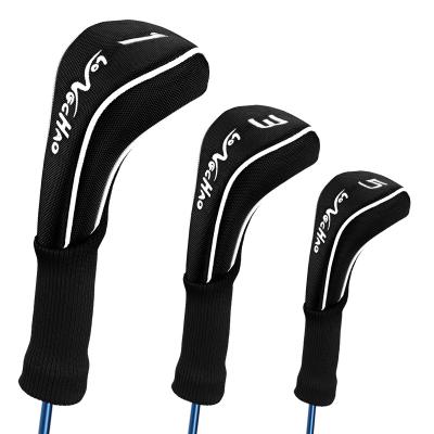 China Golf Head Covers Driver 1 3 5 Wood Fairway Headcovers Long Neck Head Covers For Golf Club Fits All Fairway And Driver Clubs HD-001 for sale