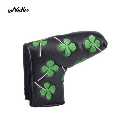 China Protect Classic Lucky Clover Custom Club Your Putter Logo Golf Headcovers for sale