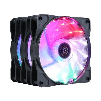 China Computer Case 120mm Rainbow Color LED Fan Fan PC Case Fan for sale