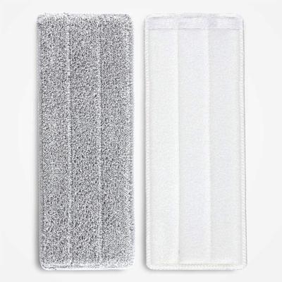 China Viable Unique Design Hot Sale 32*12.5cm Rectangle Gray Lazy Flat Mop Pad Microfiber Mopping Pad for sale