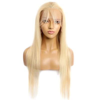 China 100% Natural Virgin 14-26 Inch Straight Blonde 613 Lace Front Human Hair Wig for sale