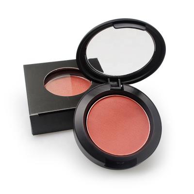 China Low Moq Long Lasting Make Up Shimmer Matte Blush 5 Colors Black Blusher Packaging Custom Your Logo for sale