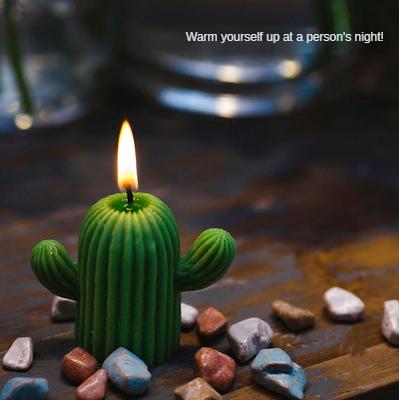 China New Weddings Art Craft Candle Handmade Candle Modeling Decoration Cactus Home Candles for sale