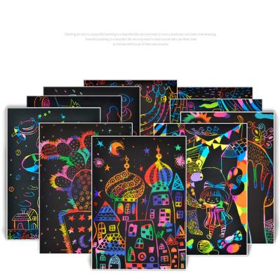 China DIY Paint 2021 New Design DIY Scratch Art Scratch Painting A4 Scratch Cards For Kids for sale