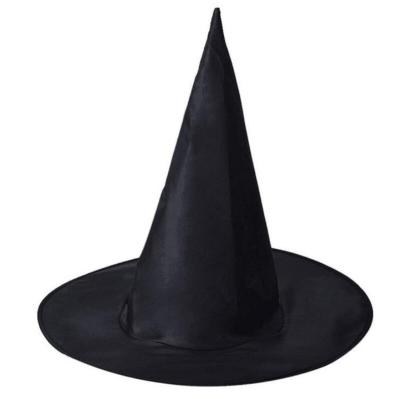 China Holiday Decorations Halloween Hat Black Oxford Cloth Wizard Hat Makeup Costume Props Witch Witch Hat for sale