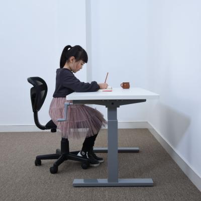 China Crank Adjustable Standing Sit To Stand Desk Furniture Manual Regular Height Desk for sale