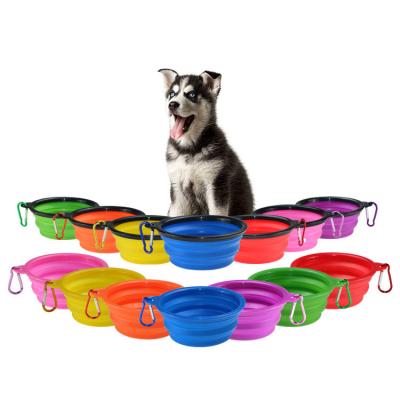 China Sustainable Collapsible Portable Collapsible Travel Silicone Collapsible Collapsible Dog Bowl for sale