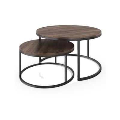 China Band Around 2 Modern Nesting Accent Tables Stacking Coffee Set For Living Room for sale