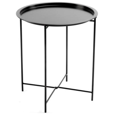 China Metal base patio steel round coffee table side tray snack table KD sofa side table for sale