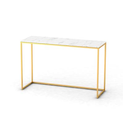 China Gold Leg Long Console Table Storage Top Modern Hallway Table Hallway Table With Shelves for sale