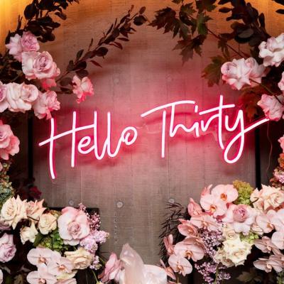 China Stores Drop Shipping Product Hello Thirty Letter Neon Sign Illuminated Sign Most Popular Neon Sign Light for sale