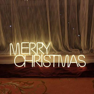 China Stores Wholesale Merry Christmas Signs Led Open Neon Sign For Outdoor Christmas Decoration for sale