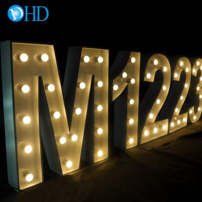 China Wedding Newcomer Big Bubble Letter Marquee Letters Lighting Signs To Wedding Sign for sale