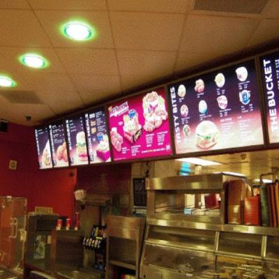 China Indoor or outdoor led poster menu board fast food menu display led backlit light box a3 picture for sale