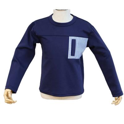 China Sale Kids Regular Knitted Long Sleeve Crewneck Cotton Tracksuits Pullovers for sale