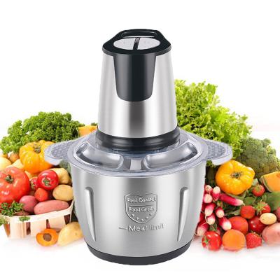 China Food Processor Pure Copper and Stainless Steel 2L 3L Mini Vegetable Chopper Grinders Electric Motor Meat Grinder for Home Kitchen for sale