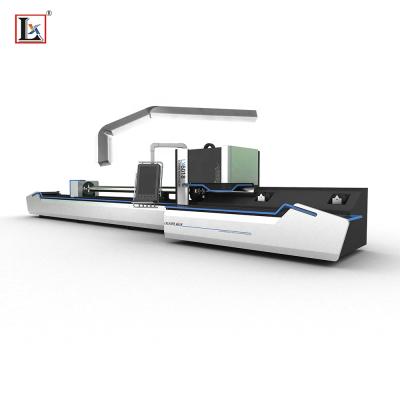 China Shenzhen LX Square Pipe Cutting Machine SS And Ms Round Square Pipe Tube Fiber Laser Cutting Machine for sale