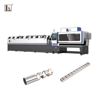 China Laser CUTTING full automatic loading and unloading stair railing tubing connector closed fiber metal sheet&tube laser cutting machine for sale