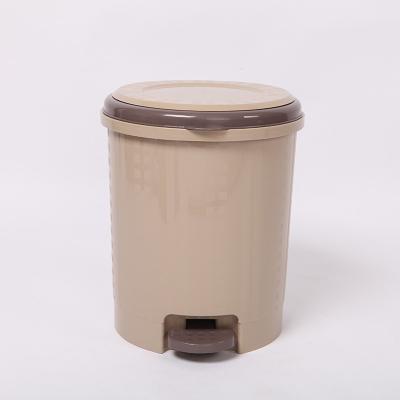 China China trash basket pedal plastic garbage can office sanitary dust bin for sale