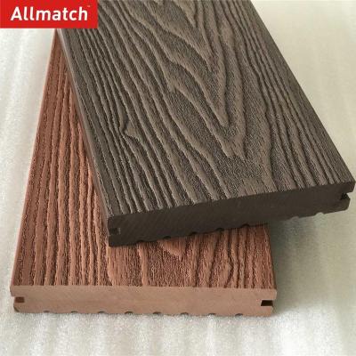 China Allmatch Waterproof Solid Wpc Decking Outdoor wood Composite Decking board for sale